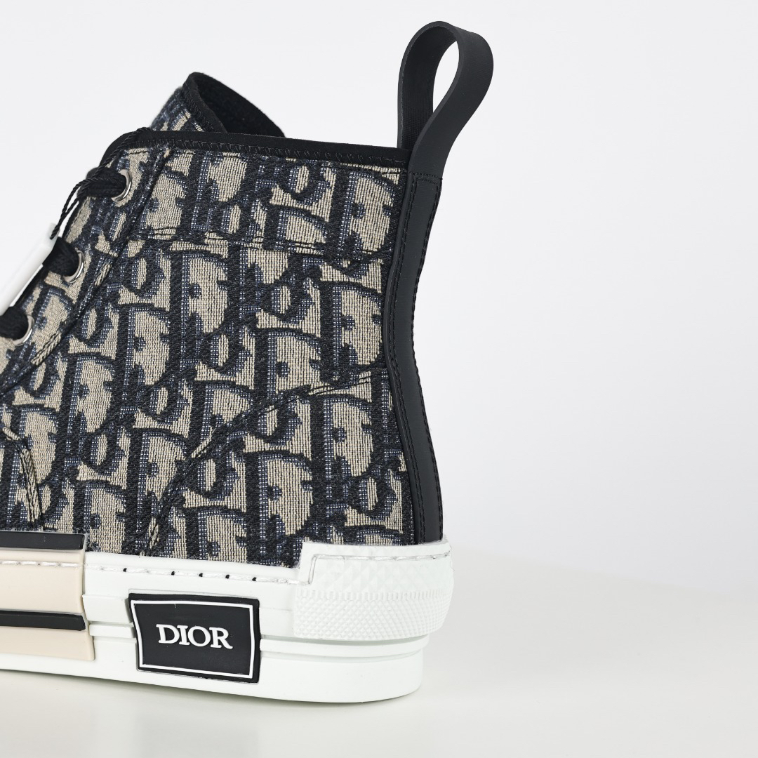 Dior B23 Oblique High-Top Sneakers Navy