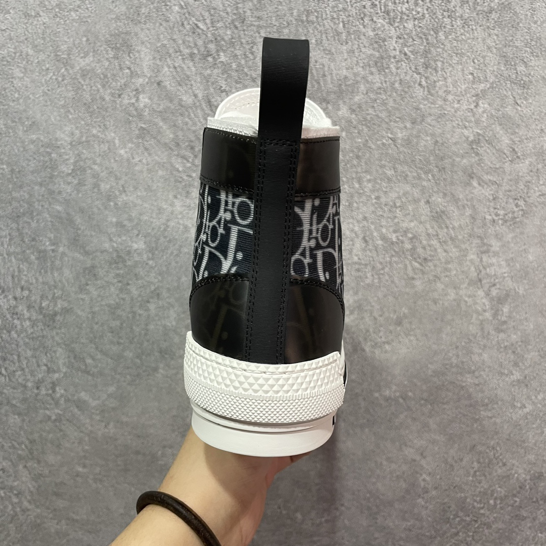 Dior B23 Oblique High-Top Sneakers Black/White