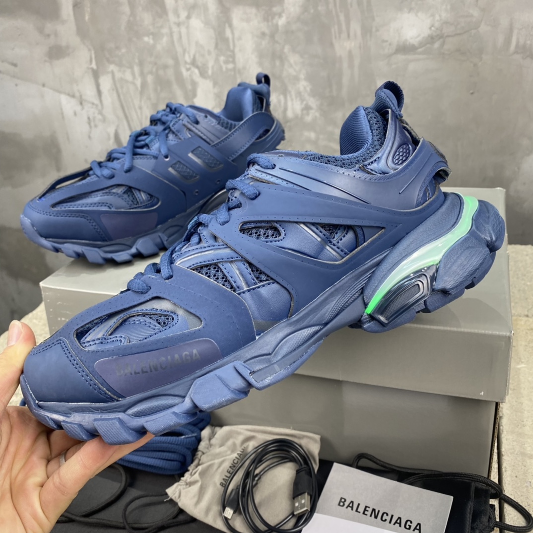 Balenciaga Track LED Trainer Sneakers Navy