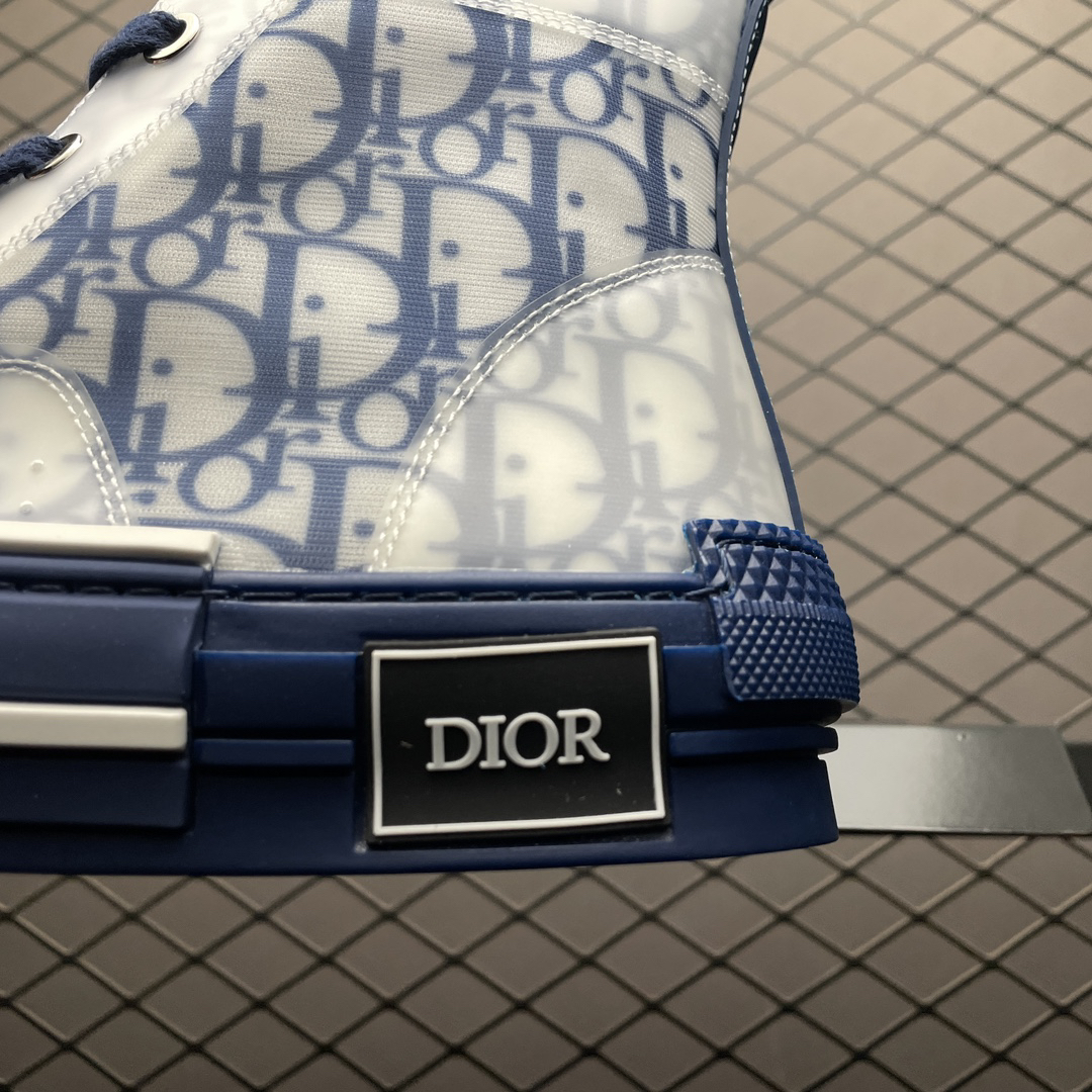 Dior B23 Oblique High-Top Sneakers Blue