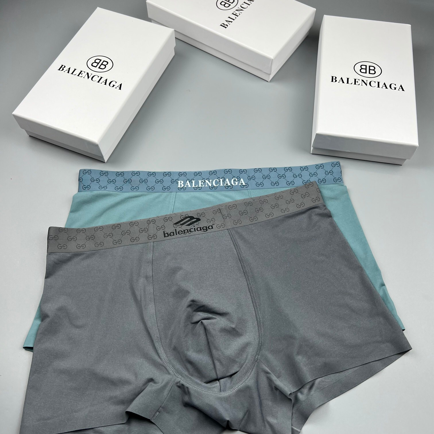 Balenciaga Ice Silk Boxer Briefs 3-Pack Multicolor