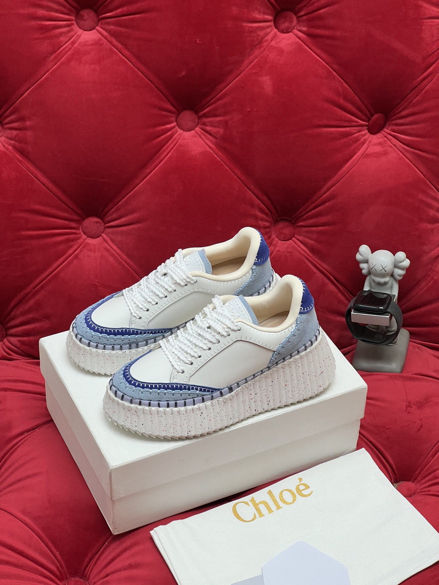 Chloe Platform Casual Sneakers Blue