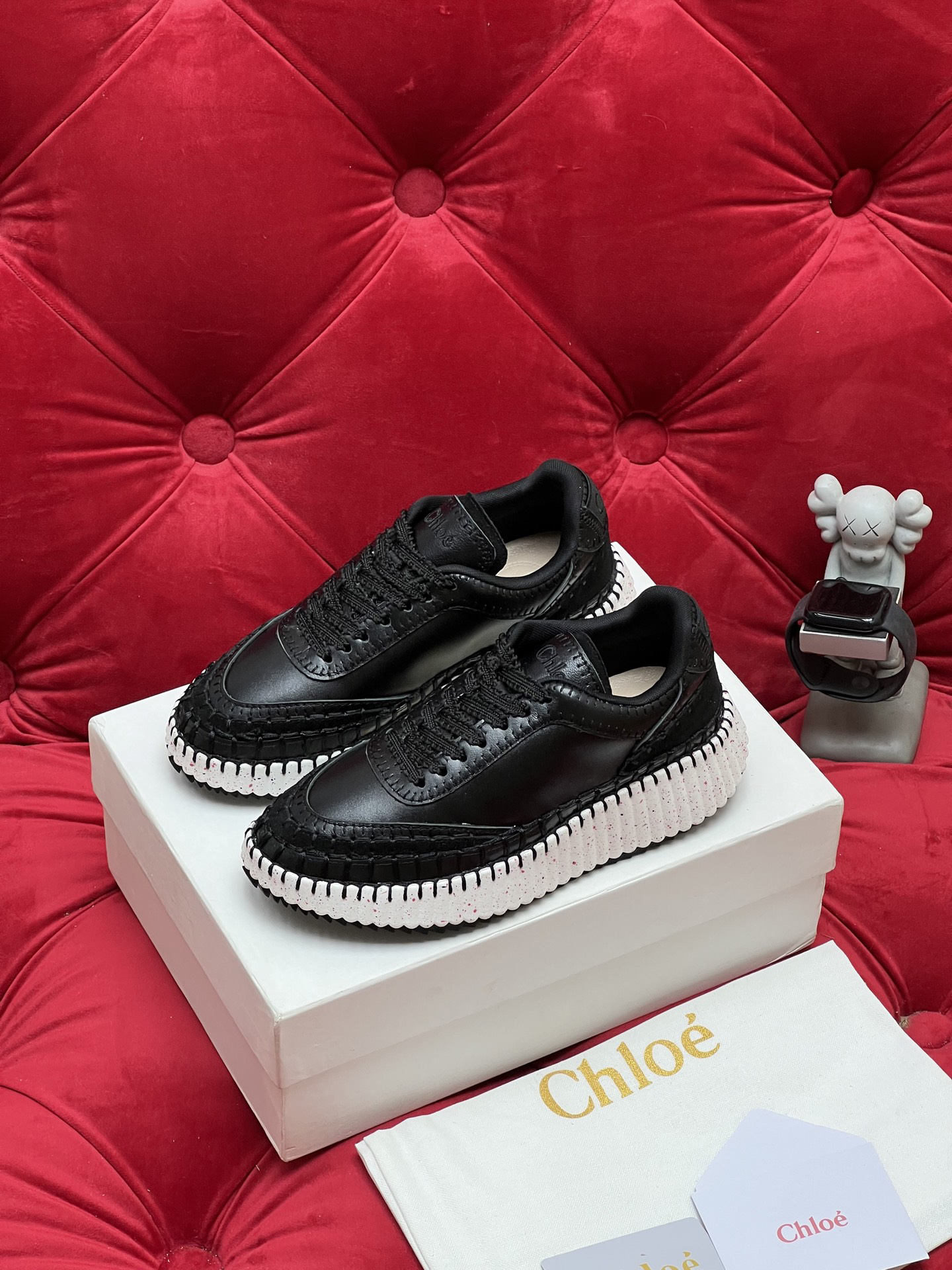 Chloe Platform Casual Sneakers Black