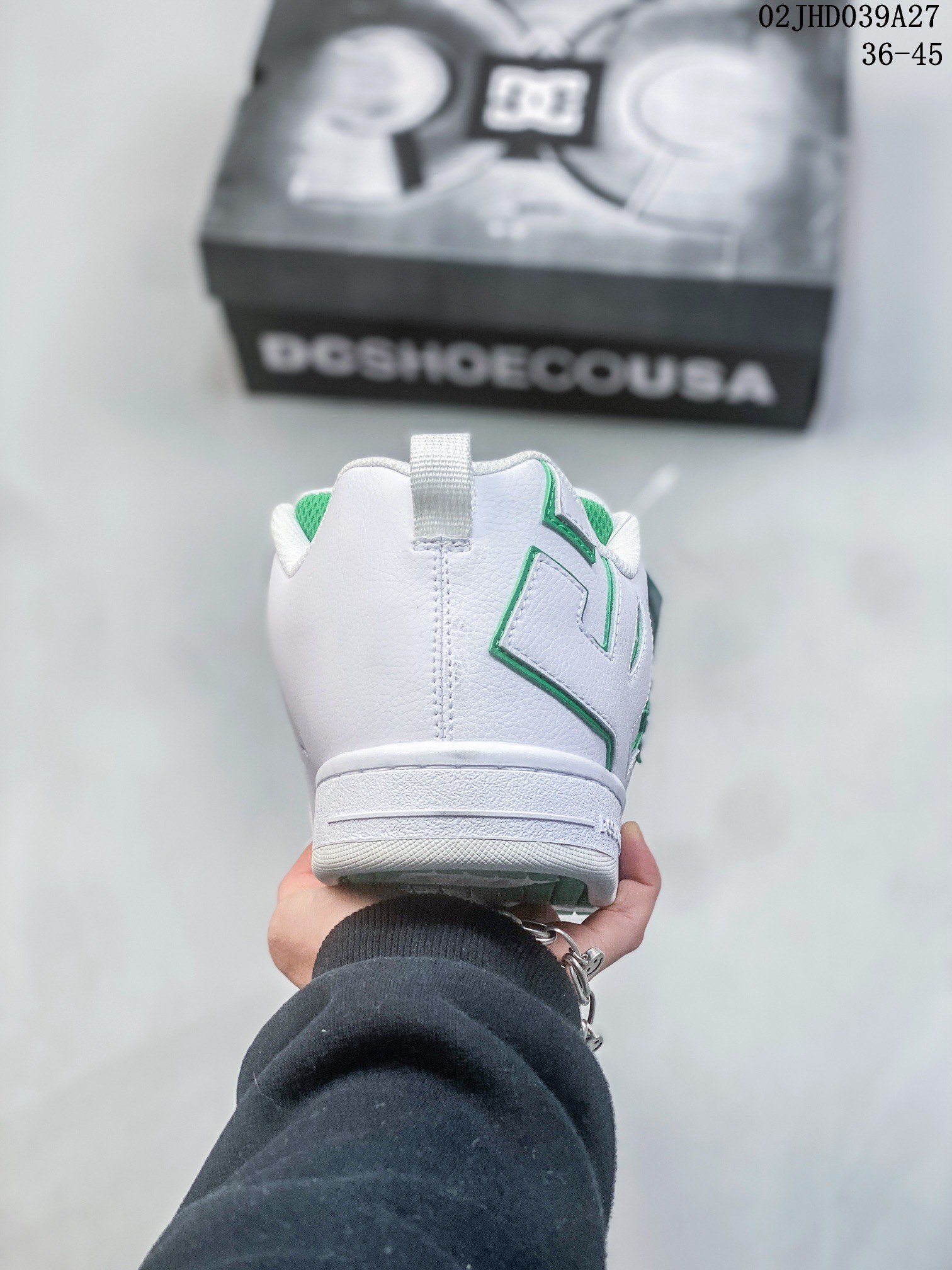 DC Shoes Low-Top Skate Sneaker White/Green