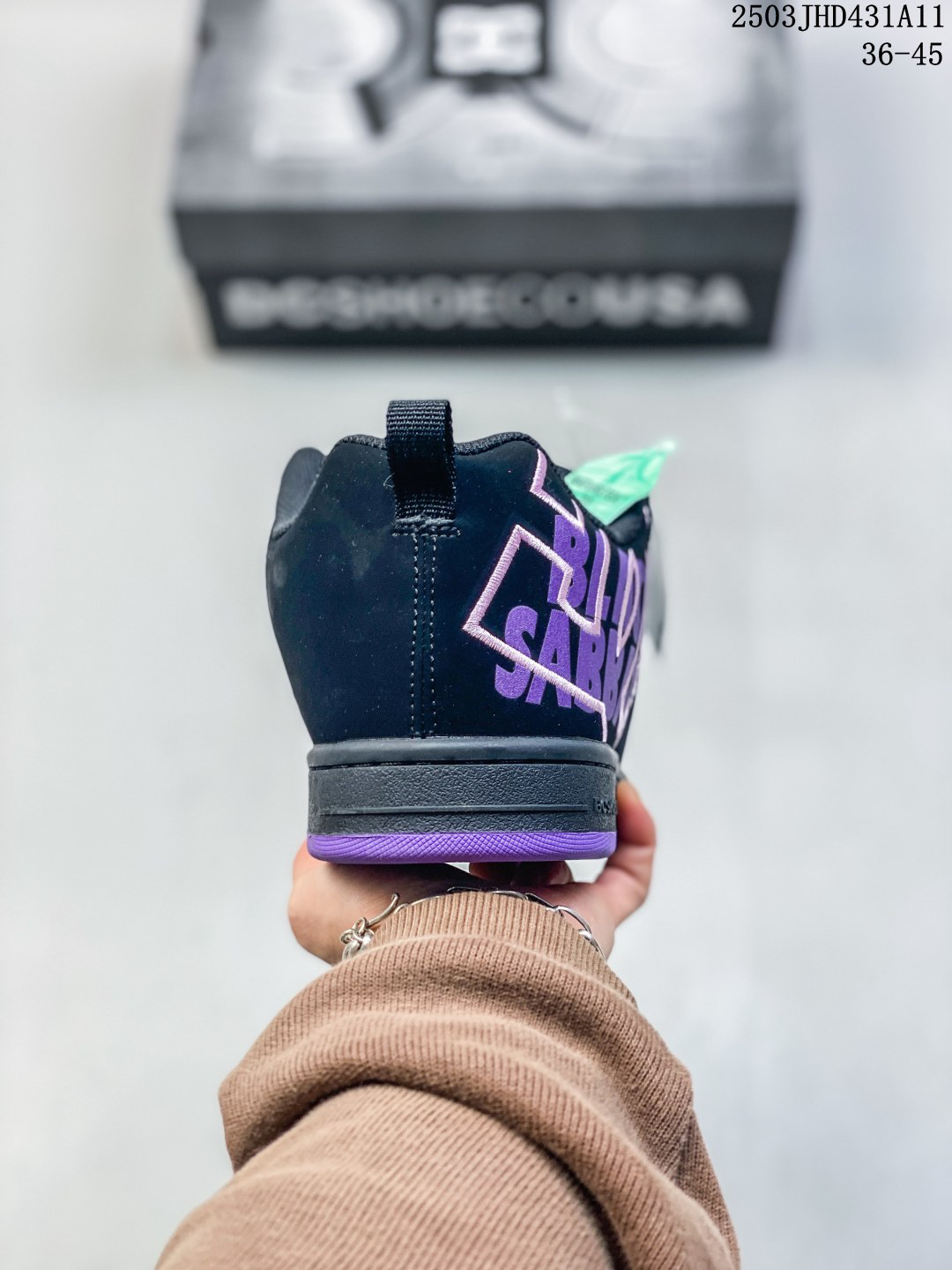 DC Shoes Low-Top Skate Sneakers Black/Purple