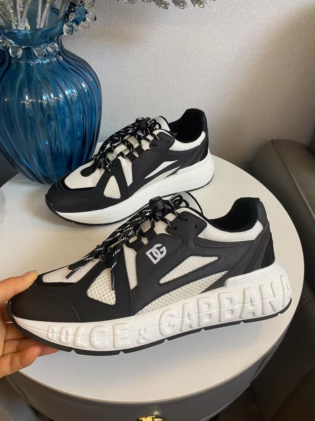 Dolce & Gabbana Mesh Sneakers Black/White