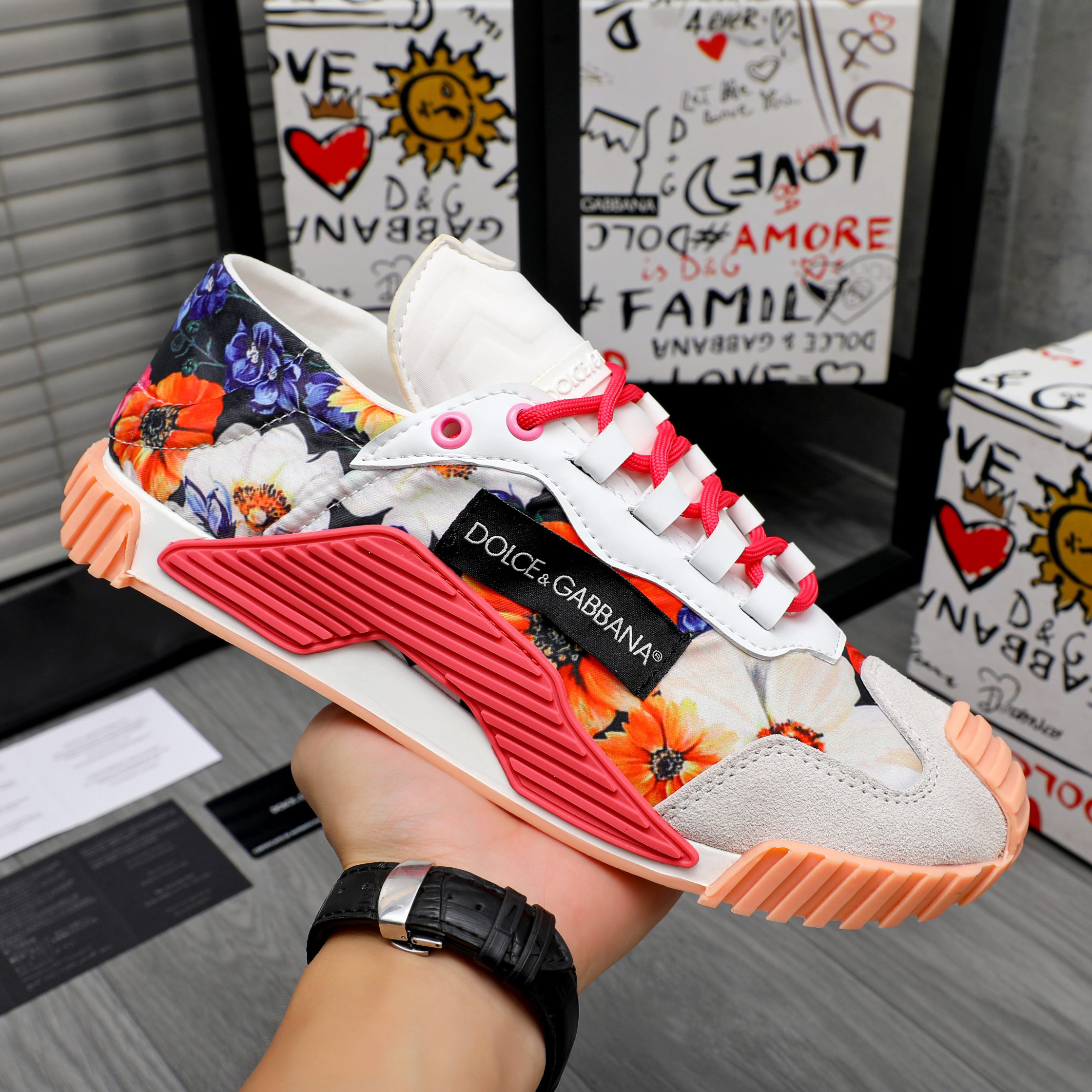 Dolce & Gabbana Floral Sneakers Multicolor
