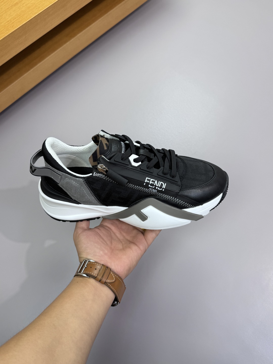 Fendi Flow Low-Top Sneakers Black