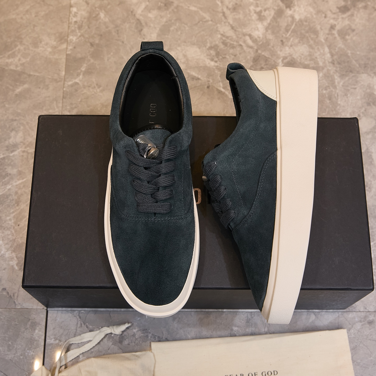 Fear of God FOG 101 Suede Skate Sneakers Dark Green