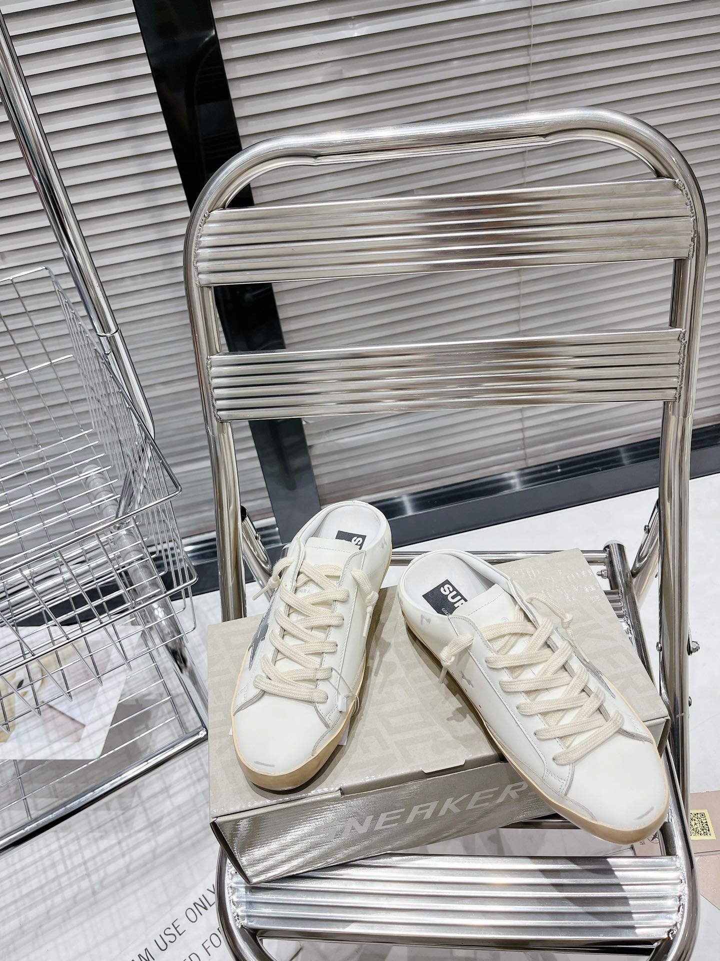 Golden Goose Superstar Sabot Sneakers White/Silver