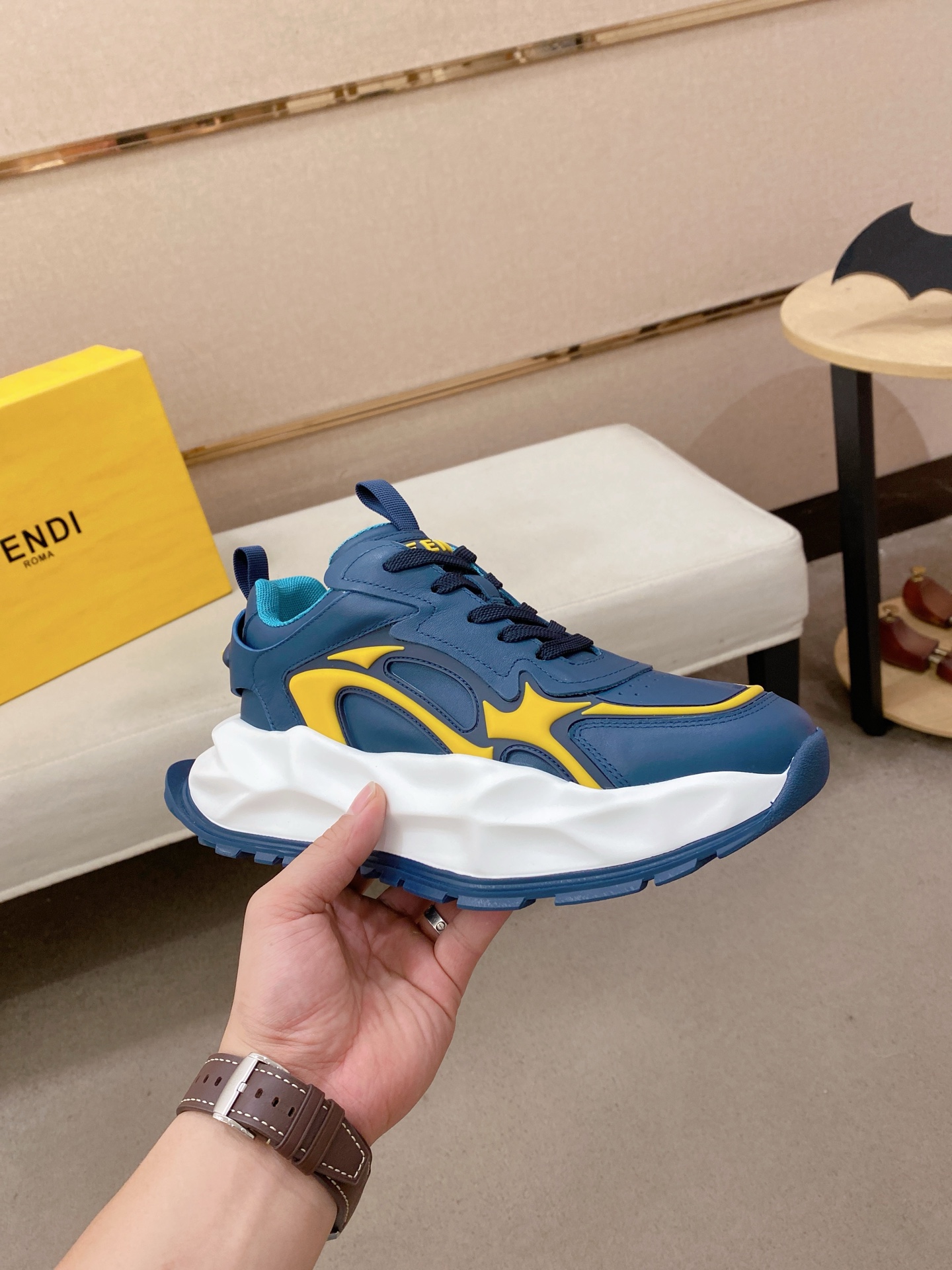 Fendi Flow Chunky Sneakers Blue