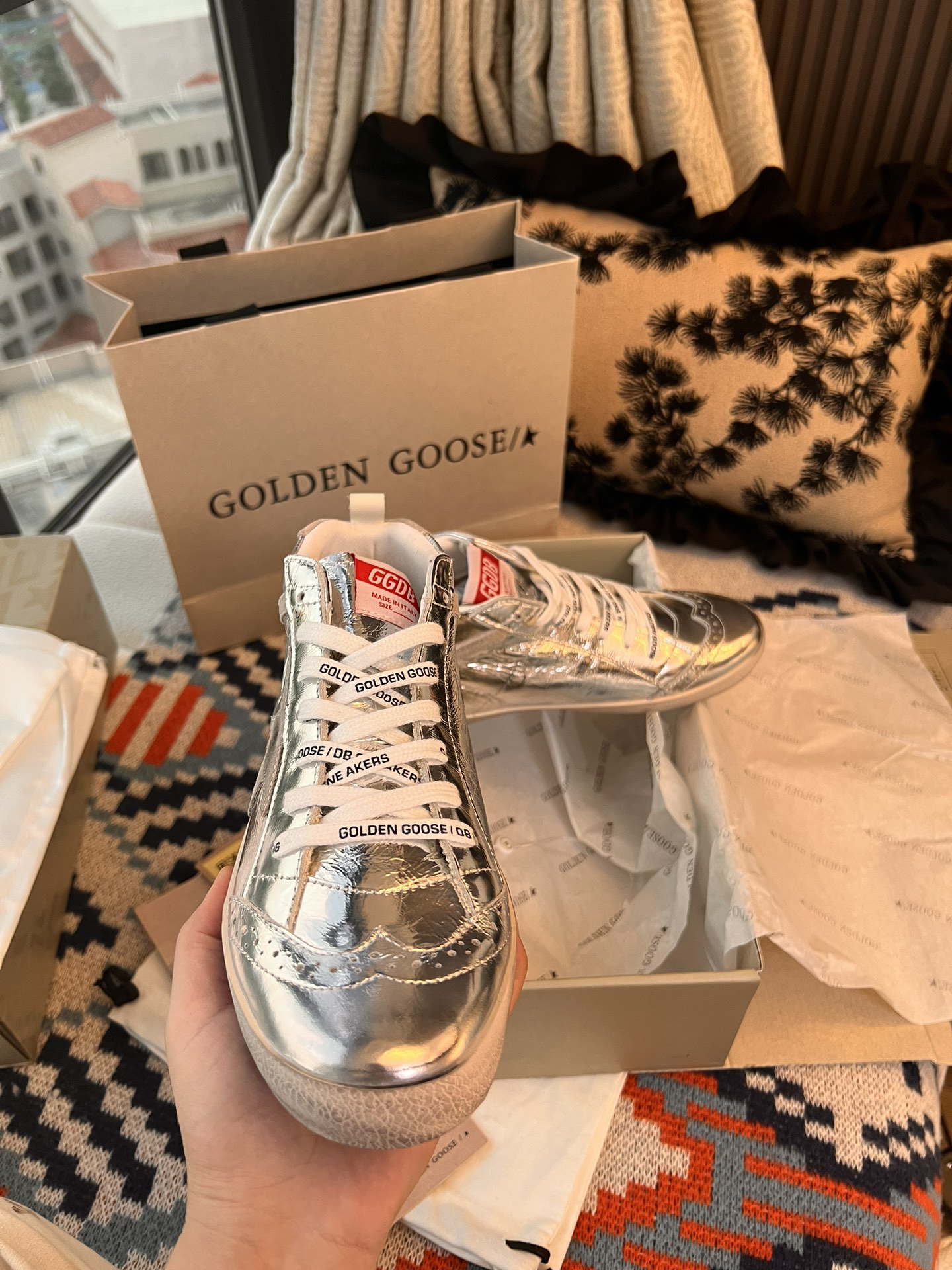 Golden Goose Superstar High-Top Silver