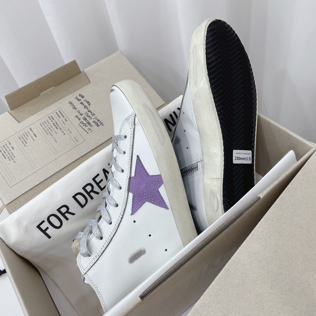 Golden Goose Francy Sherpa High-Top Sneakers Purple