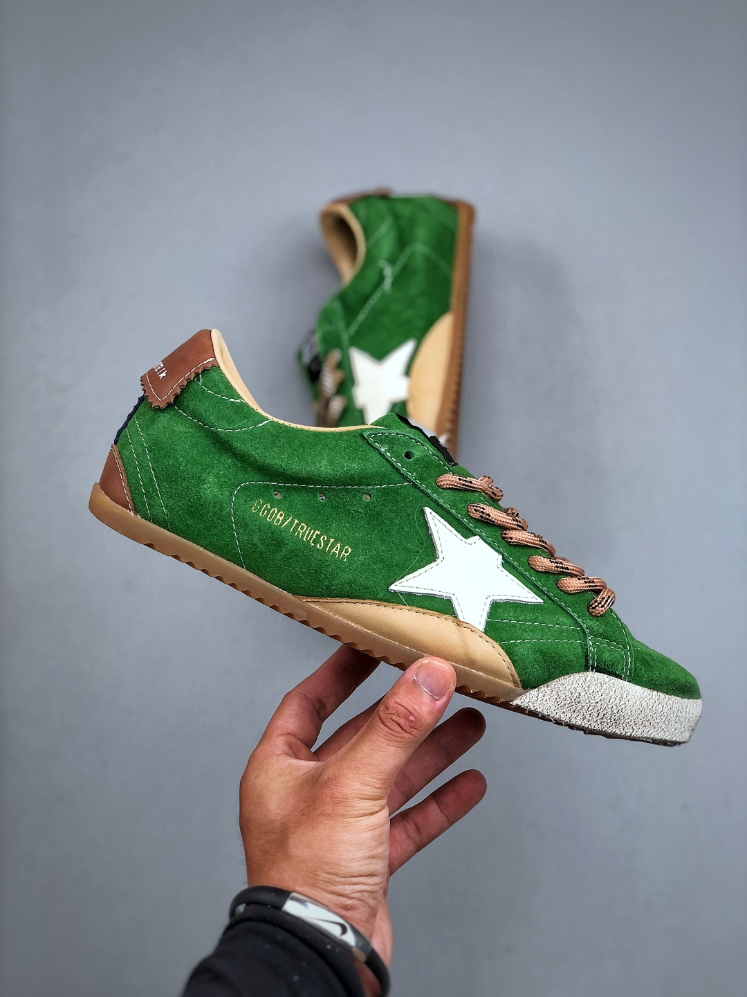 Golden Goose True-Star Suede Sneakers Green