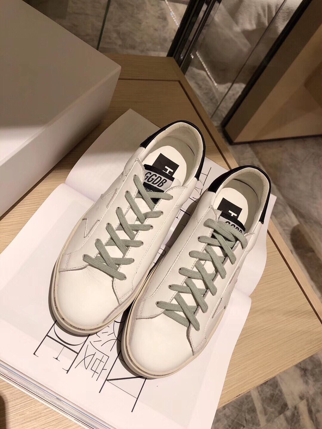 Golden Goose Hi Star Platform Sneakers Black/White