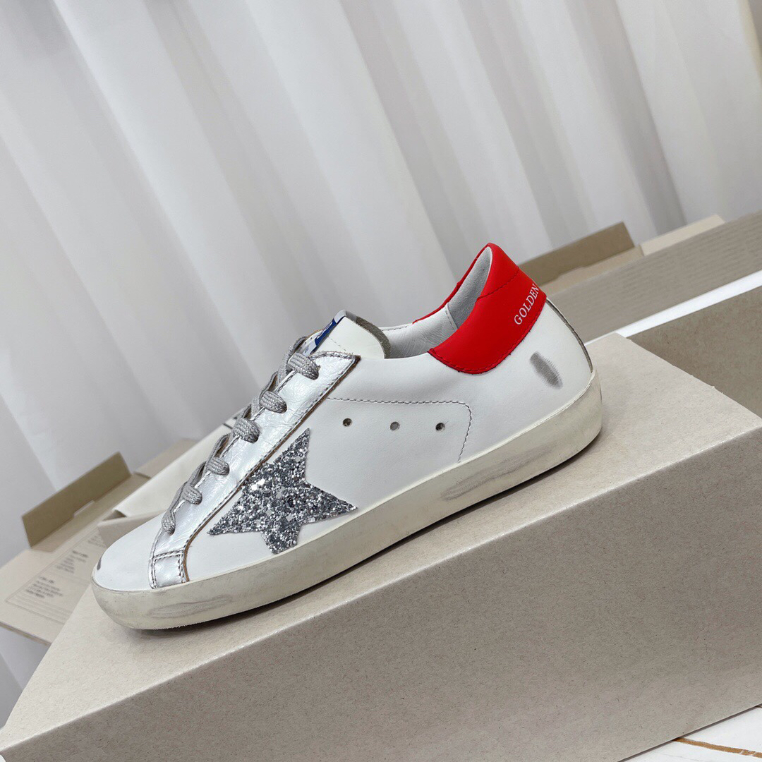 Golden Goose Superstar Glitter Star Sneaker Red/White