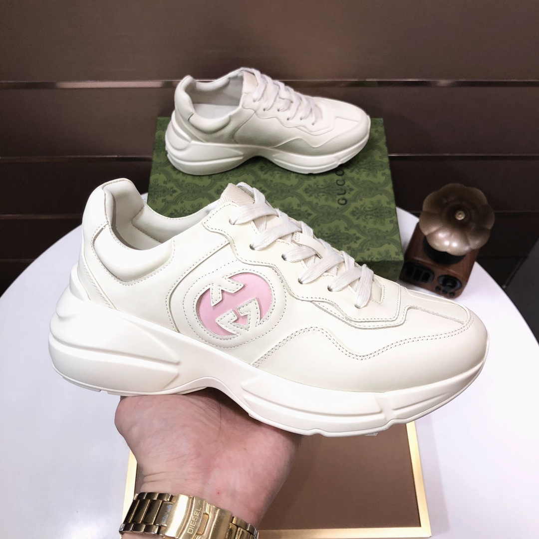 Gucci Chunky Dad Sneakers Beige/Pink