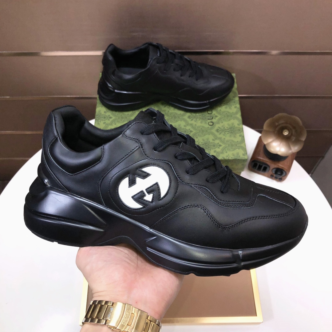 Gucci GG Leather Chunky Sneaker Black