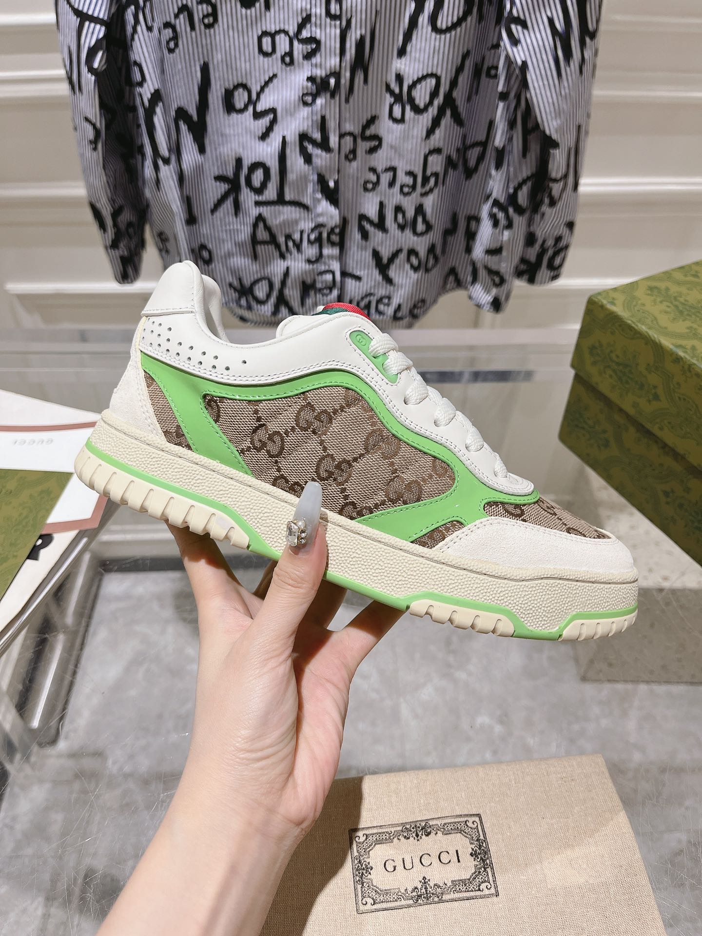 Gucci Retro GG Sneakers Green