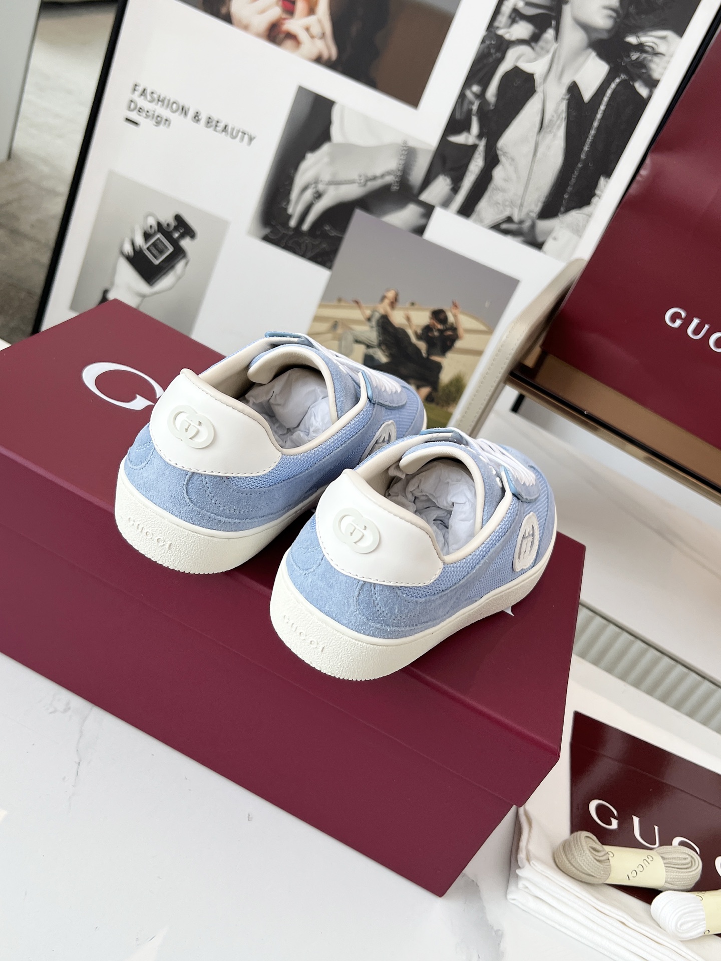 Gucci GG Trainer Sneakers Light Blue