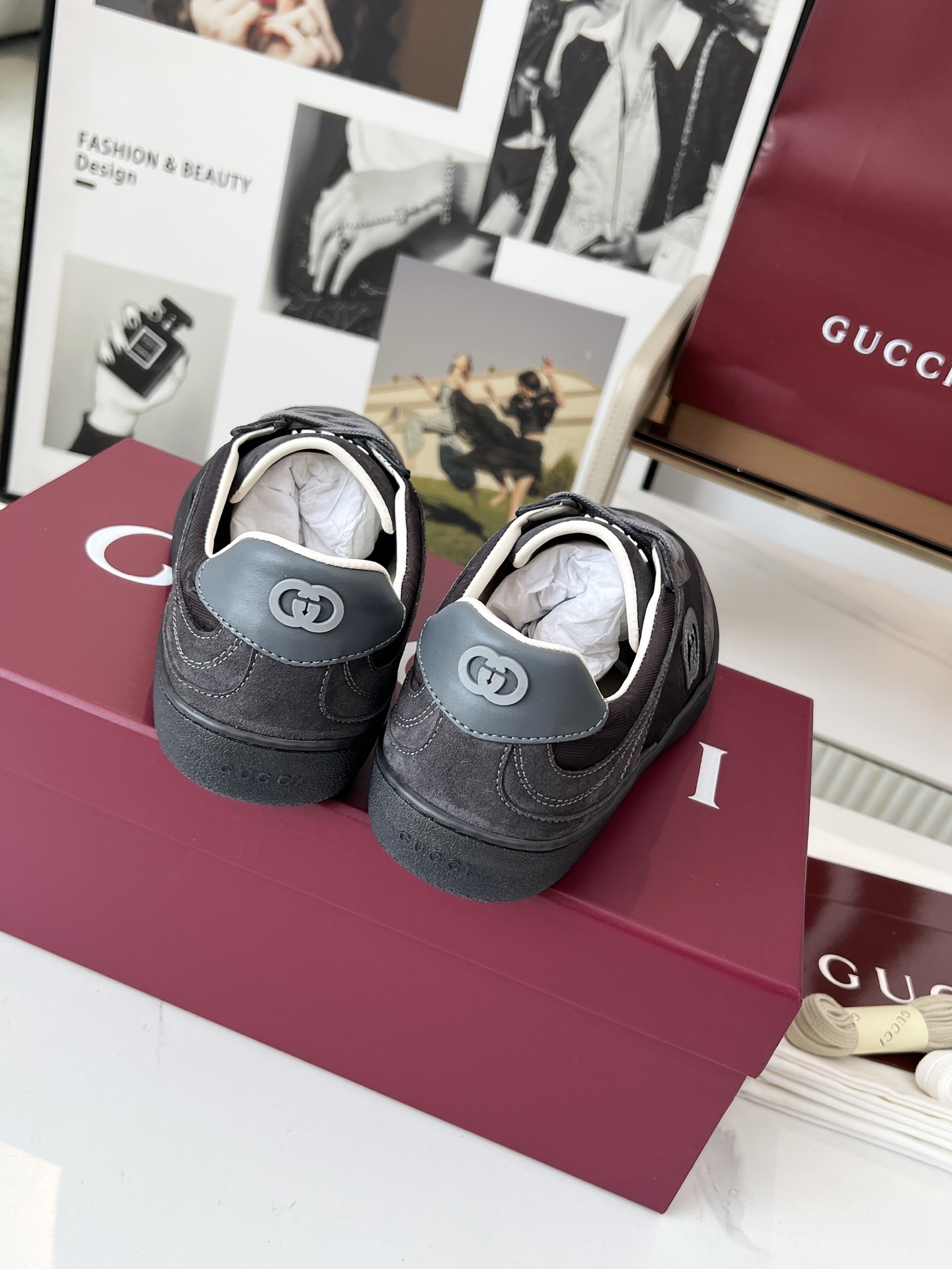 Gucci GG Trainer Sneakers Gray