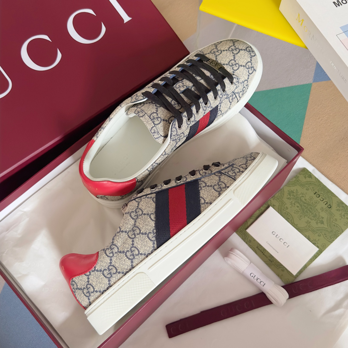 Gucci Ace Leather Sneakers White