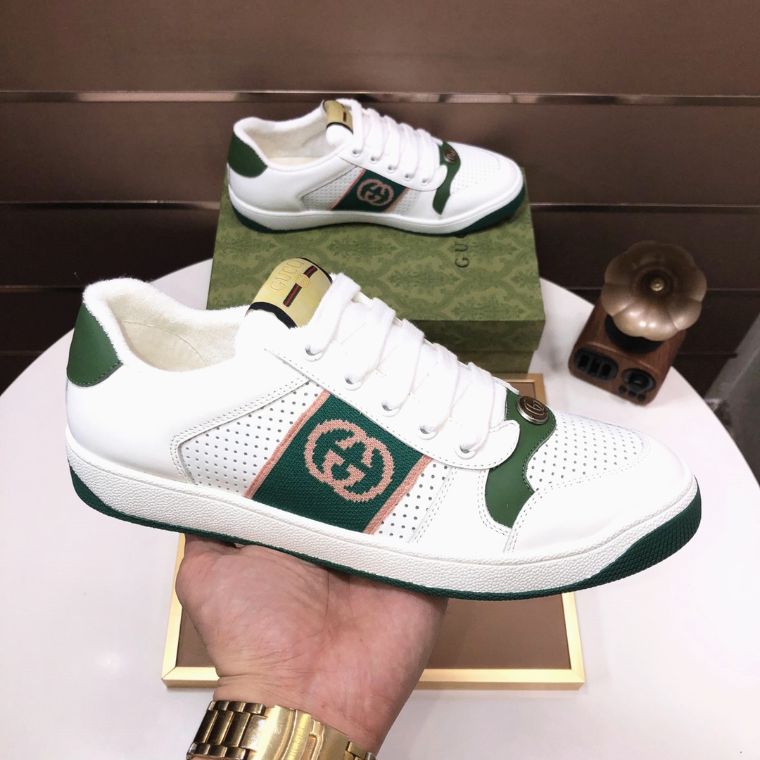 Gucci GG Low-Top Sneakers White Green