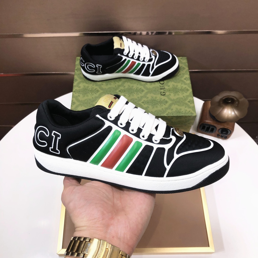 Gucci Web Stripe Low-Top Sneakers Black