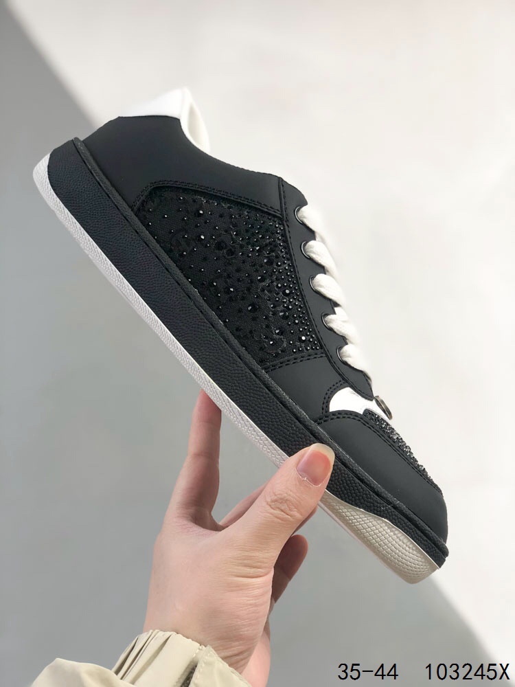 Gucci Distressed Screener Sneakers Black/White