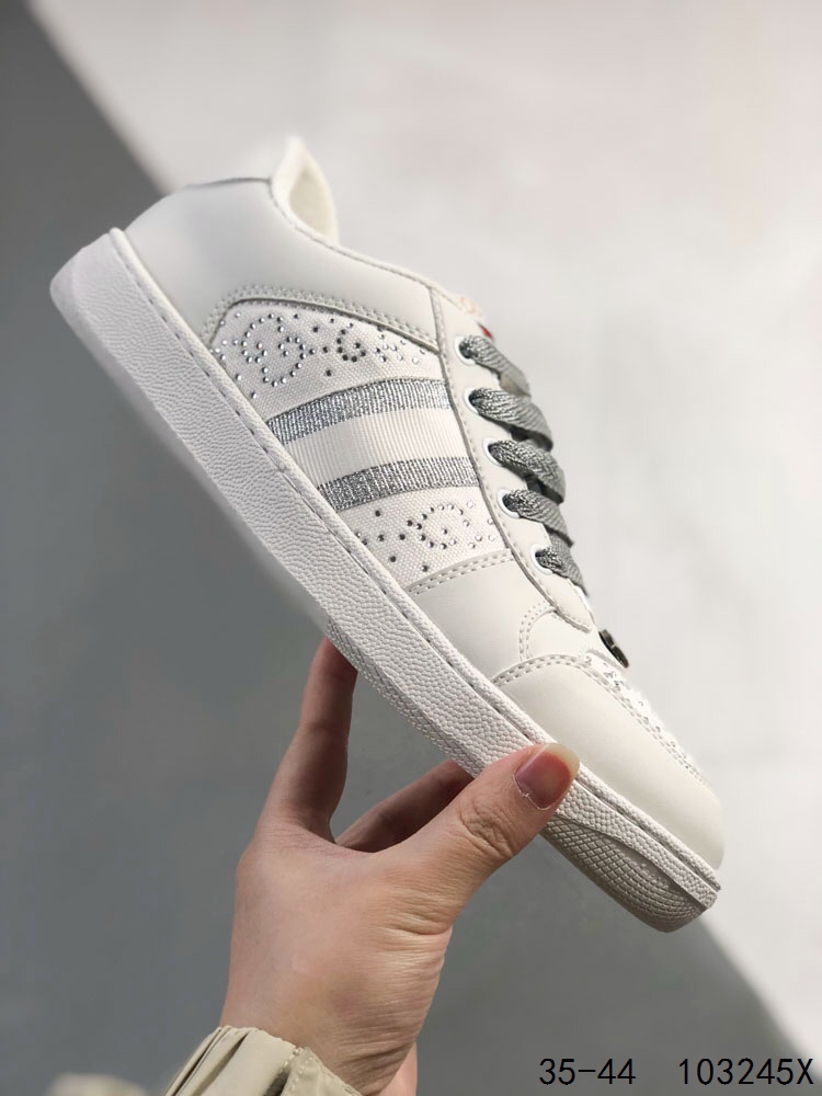 Gucci Distressed Screener Sneakers White