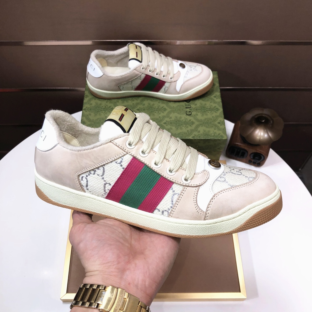 Gucci Web Stripe Sneaker Beige