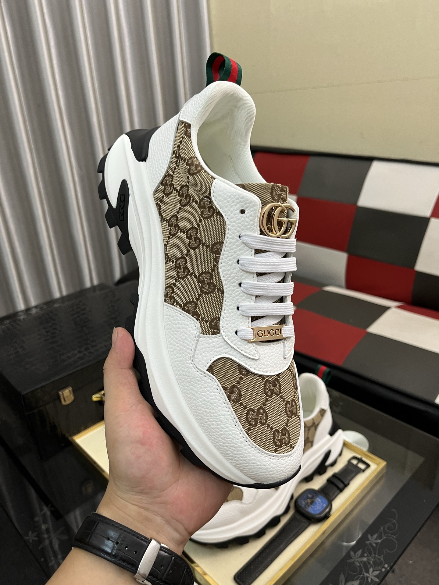 Gucci GG Canvas Chunky Sneakers White