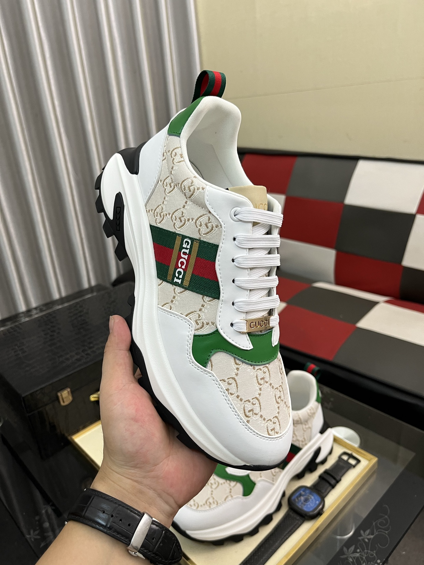 Gucci GG Web Chunky Sneakers Multicolor