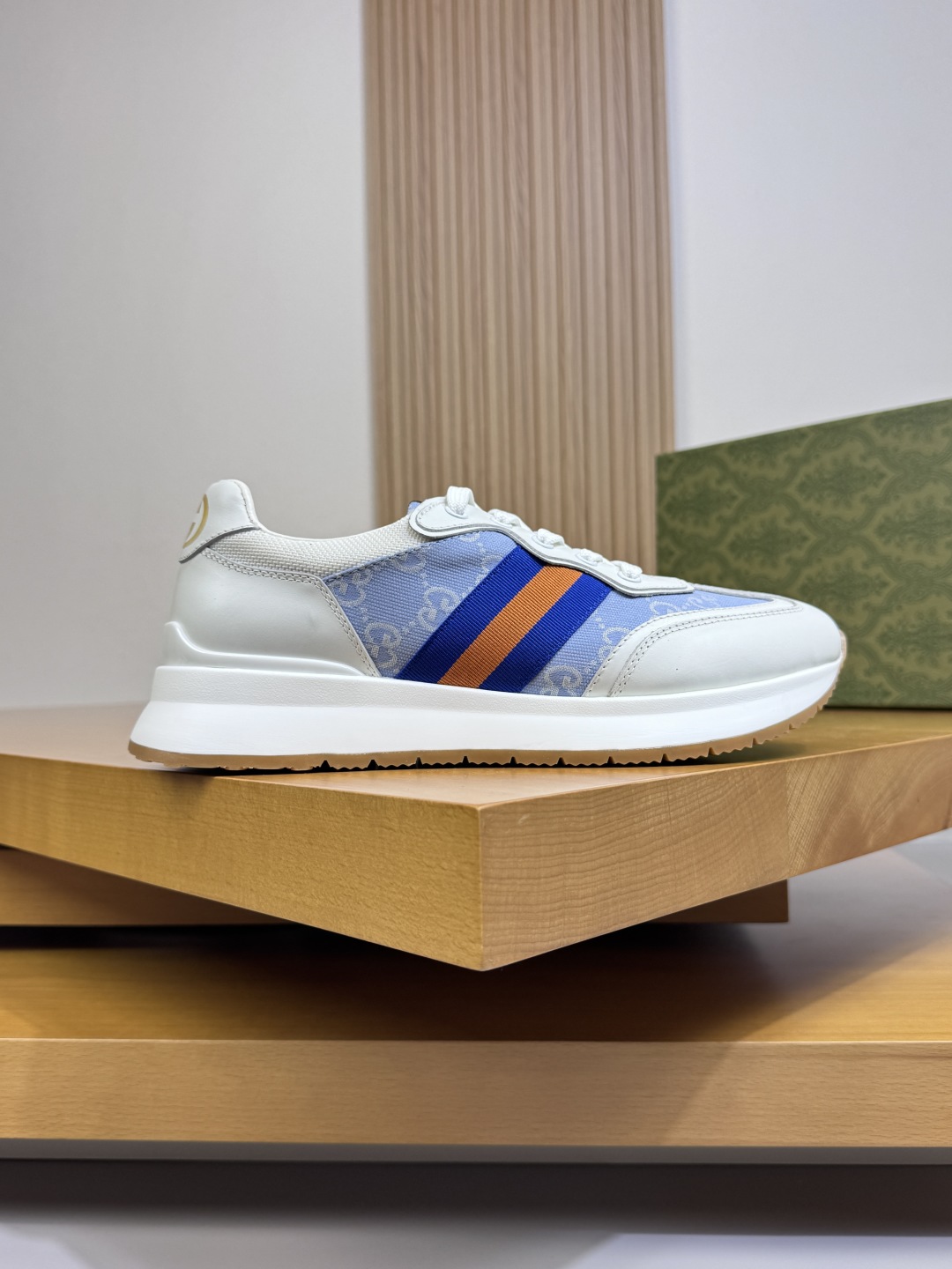 Gucci Monogram Low-Top Sneakers Blue
