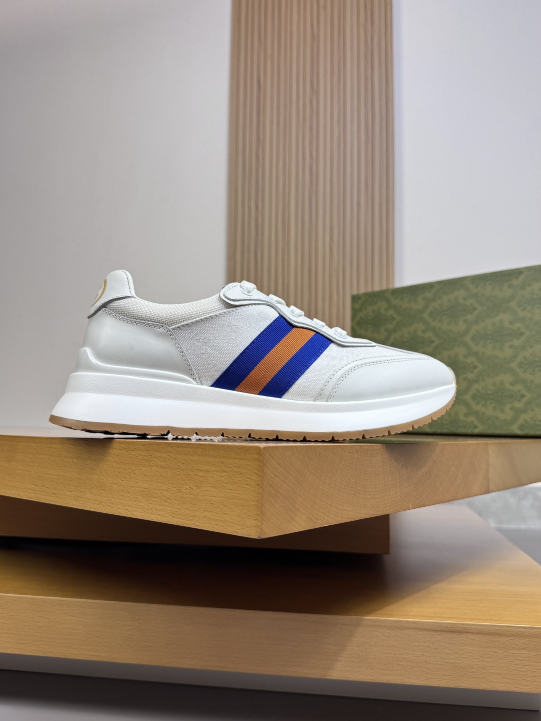 Gucci Web Stripe Sneakers White