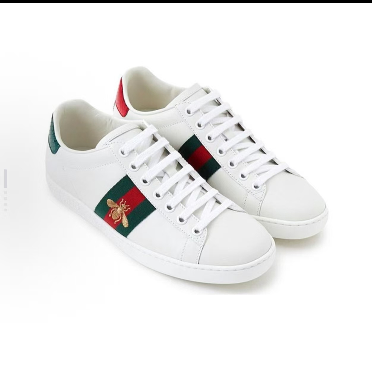 Gucci Ace Bee Low-Top Sneakers White