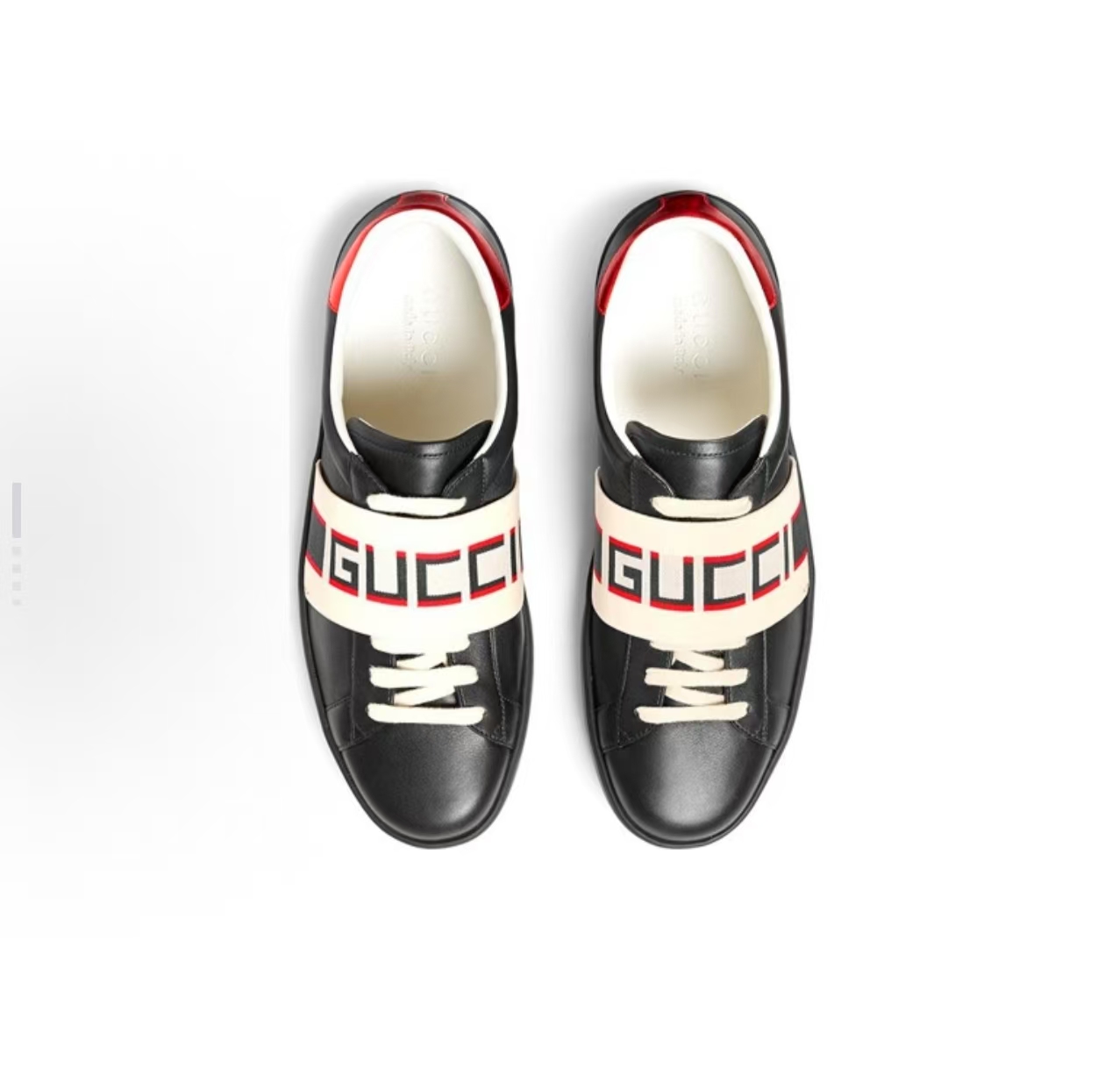 Gucci Ace Stripe Low-Top Sneakers Black/Red