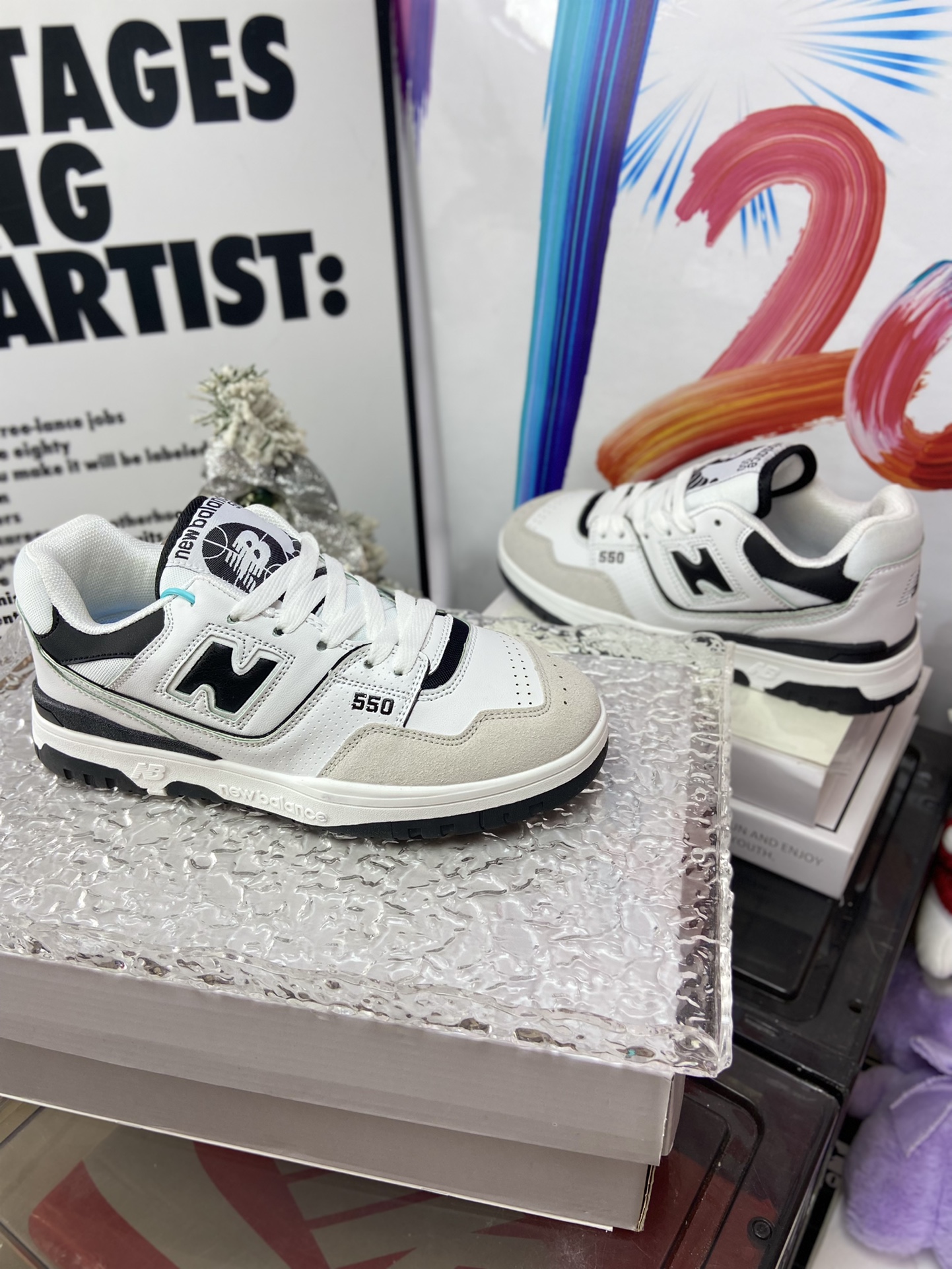 New Balance 550 Retro Sneakers White/Black