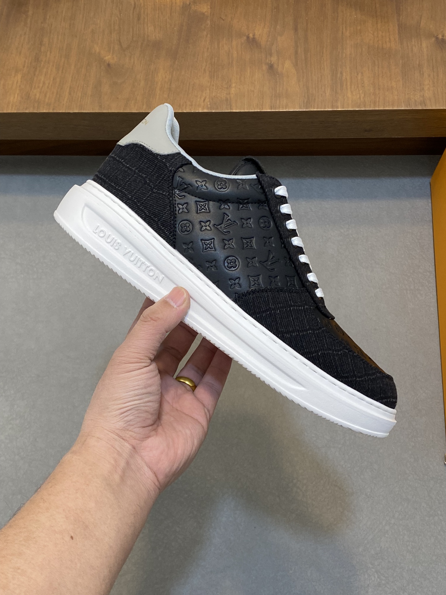 Louis Vuitton Monogram Low-Top Sneaker Black