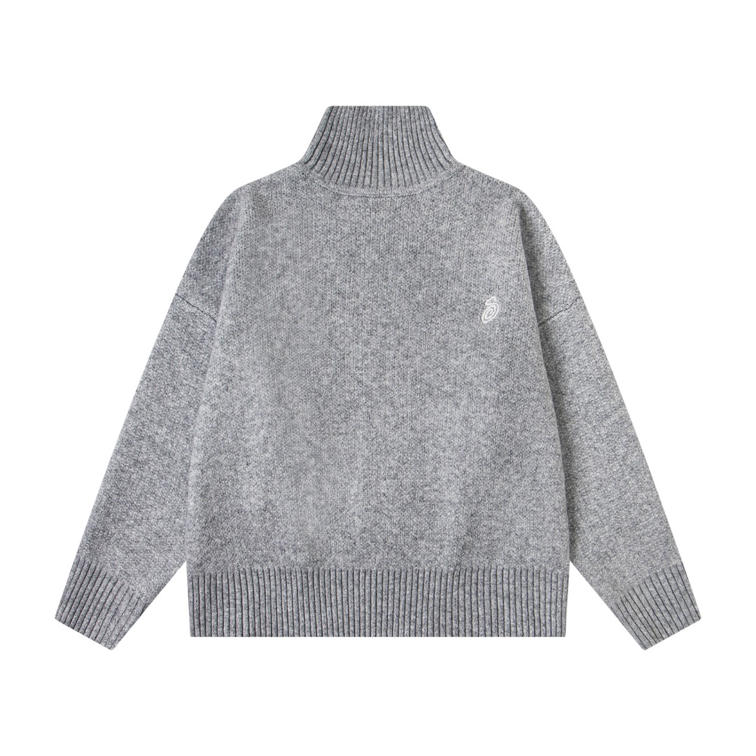 Stussy Turtleneck Knit Sweater Black/Grey