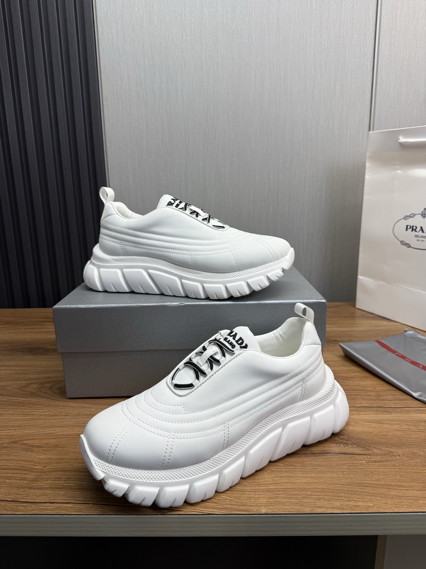 Prada Milano Chunky Sneakers White