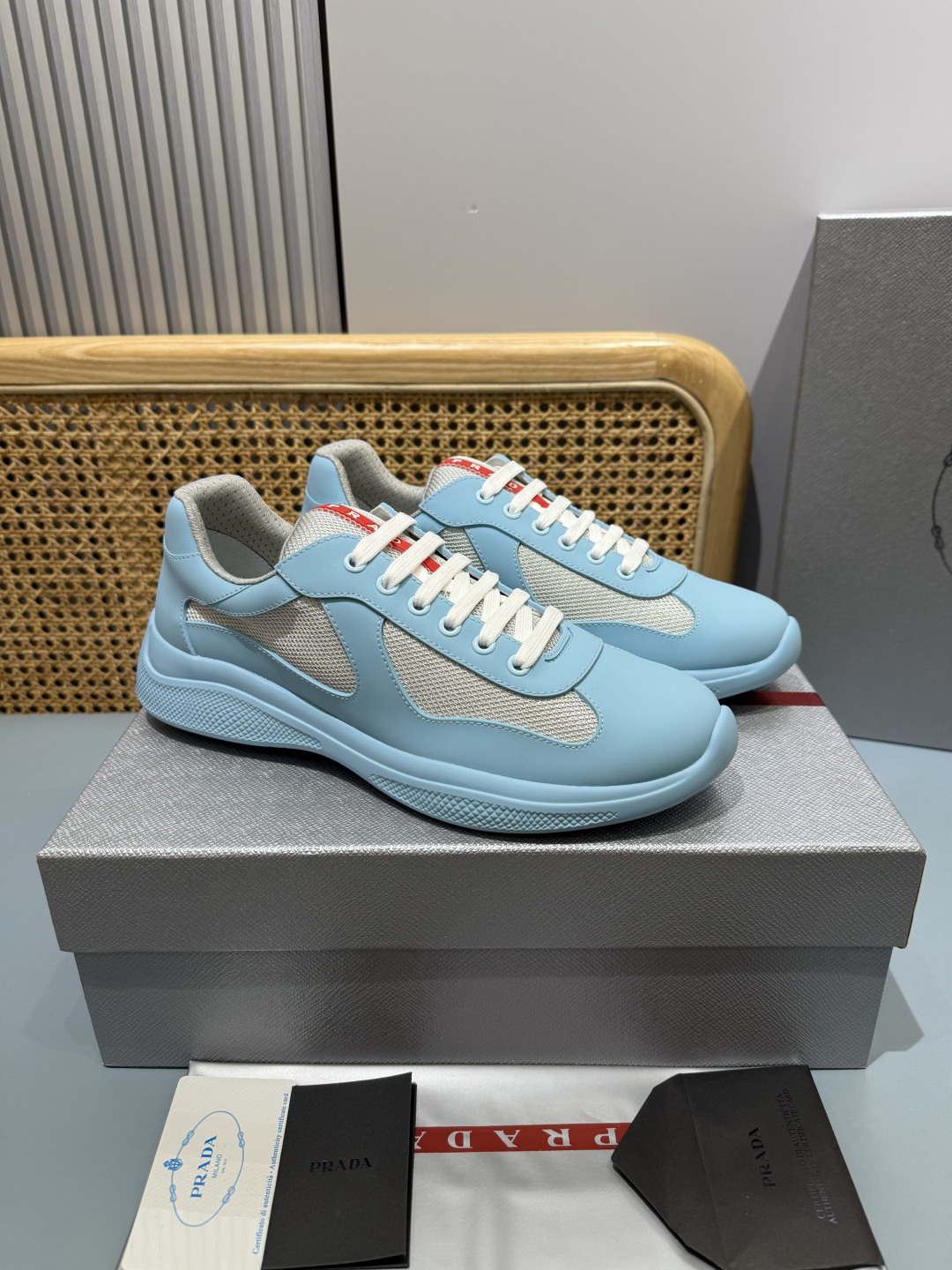 Prada Americas Cup Sneakers Blue