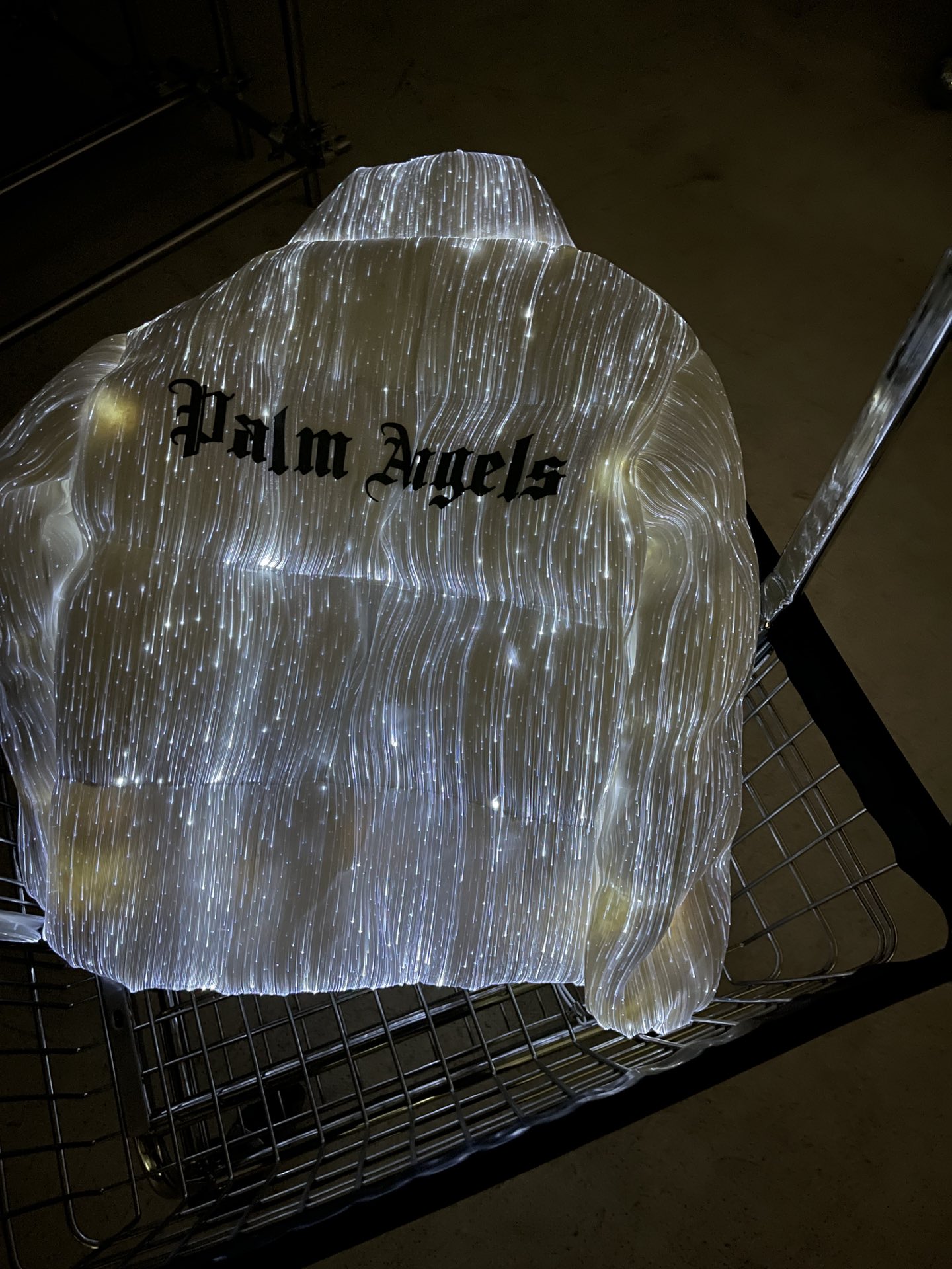 Moncler x Palm Angels Light-Up Puffer Jacket White
