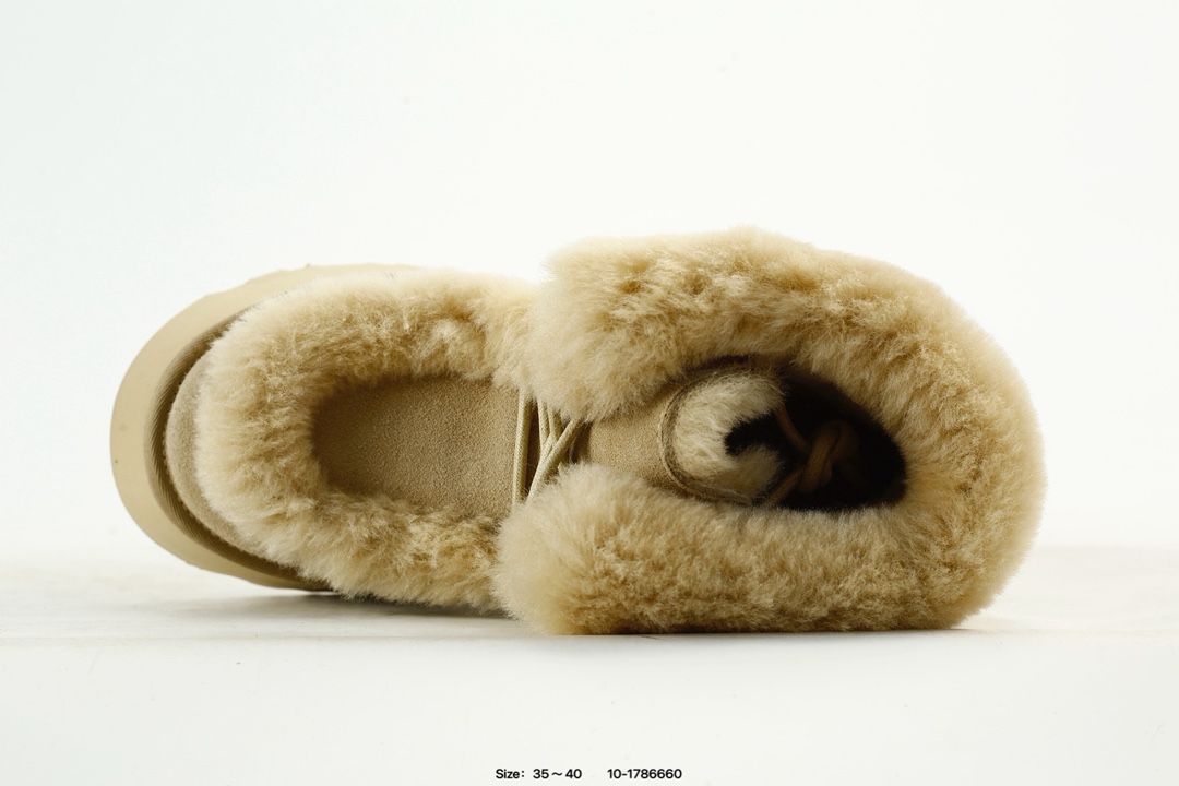 UGG Sheepskin Platform Boots Beige