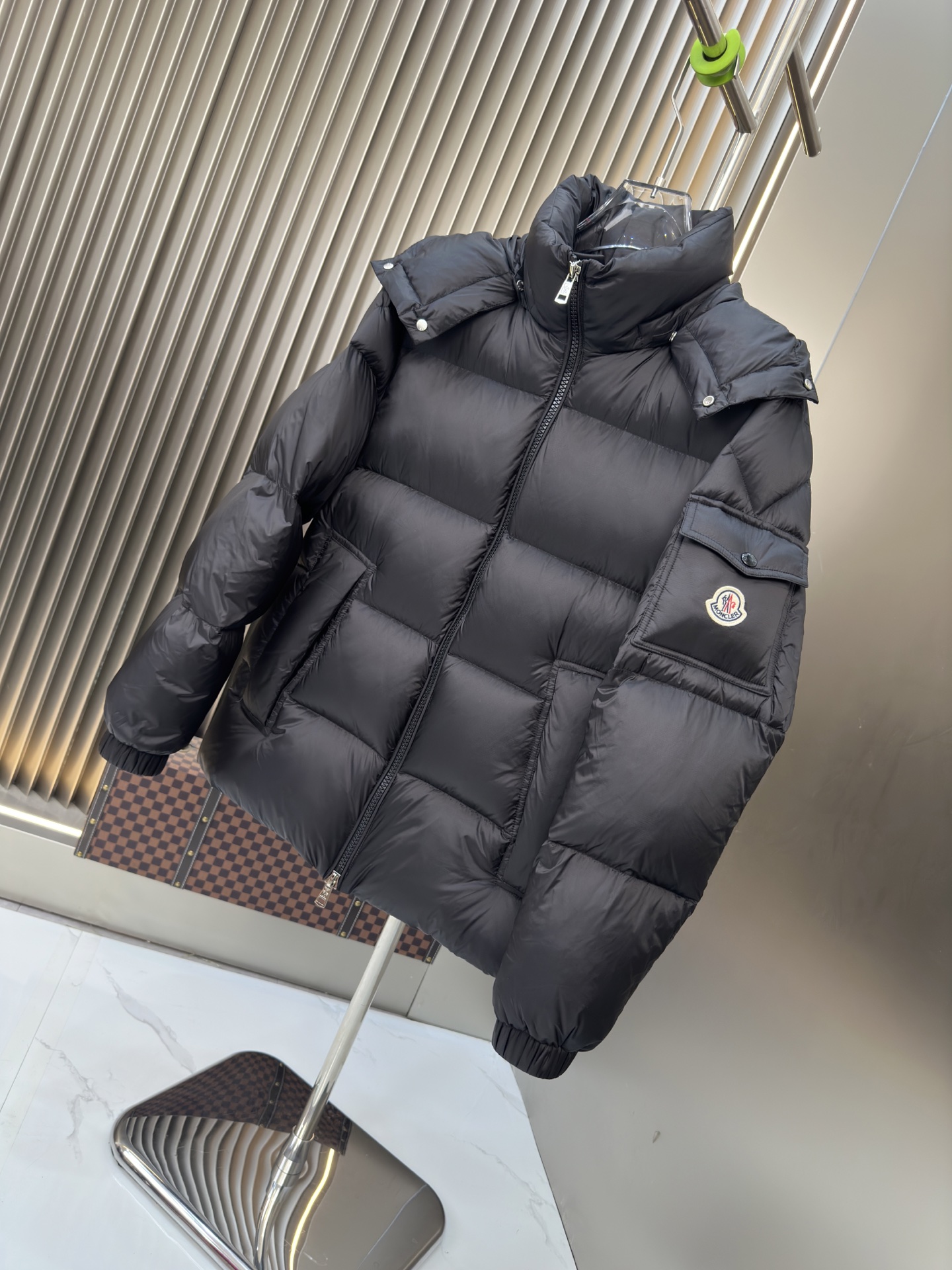 Moncler Hooded Down Puffer Jacket Multicolor
