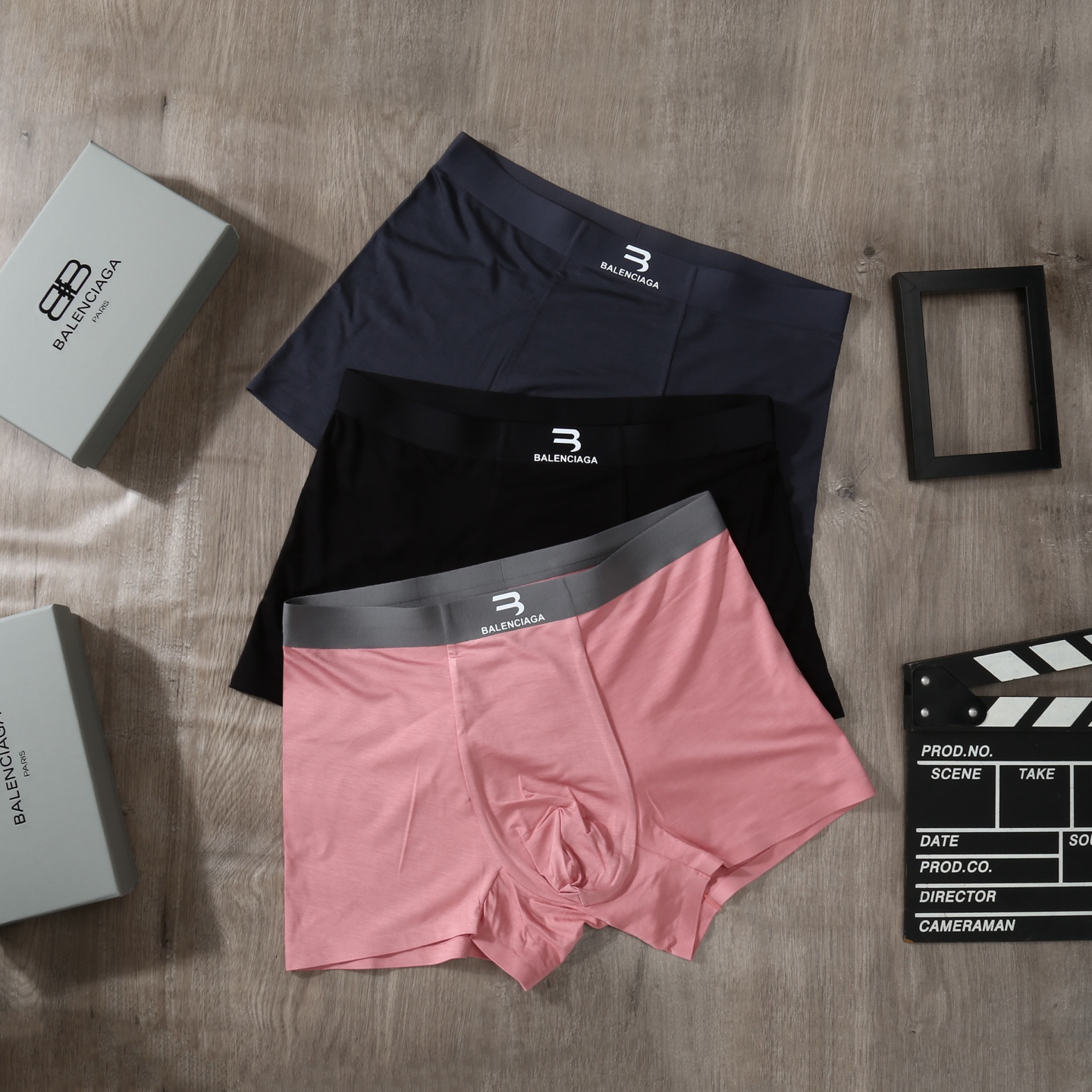 Balenciaga Modal Boxer Briefs Set Multicolor