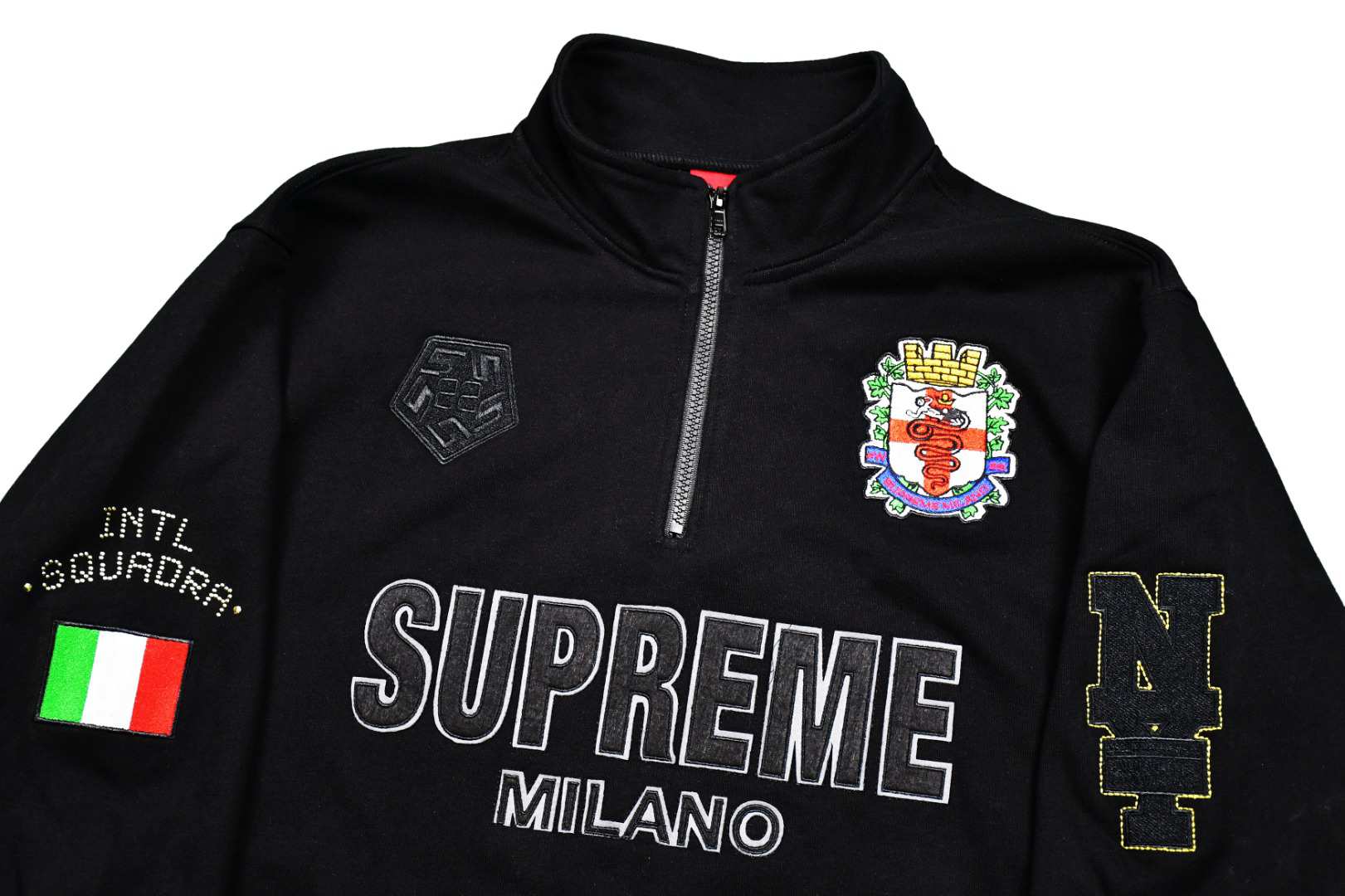 Supreme Milano Half-Zip Hoodie Black