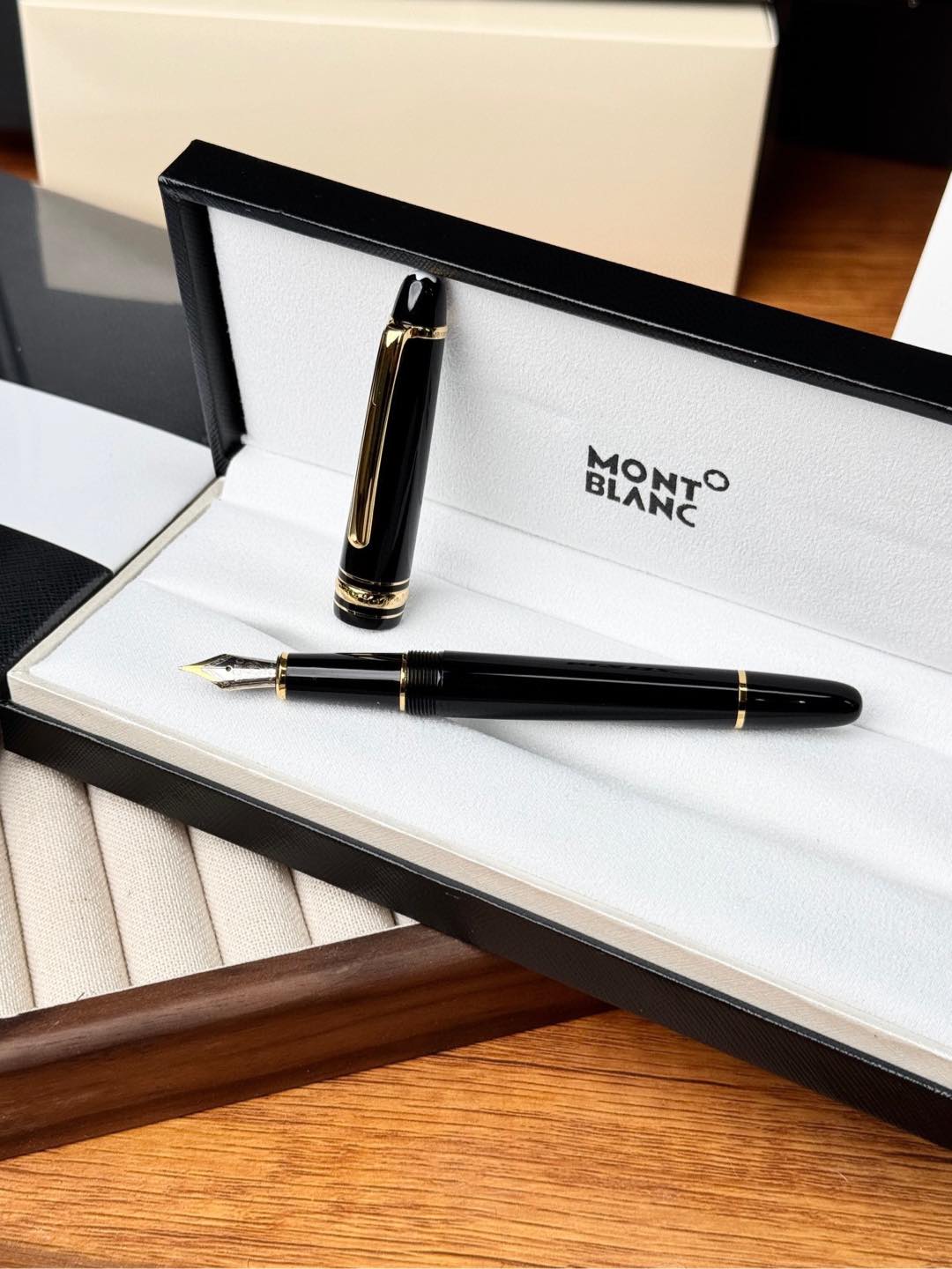 Montblanc Meisterstück 145/163 Pen Set Black Gold/Silver