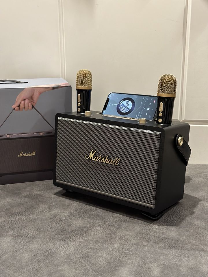Marshall Dual Mic Stereo Speaker Black