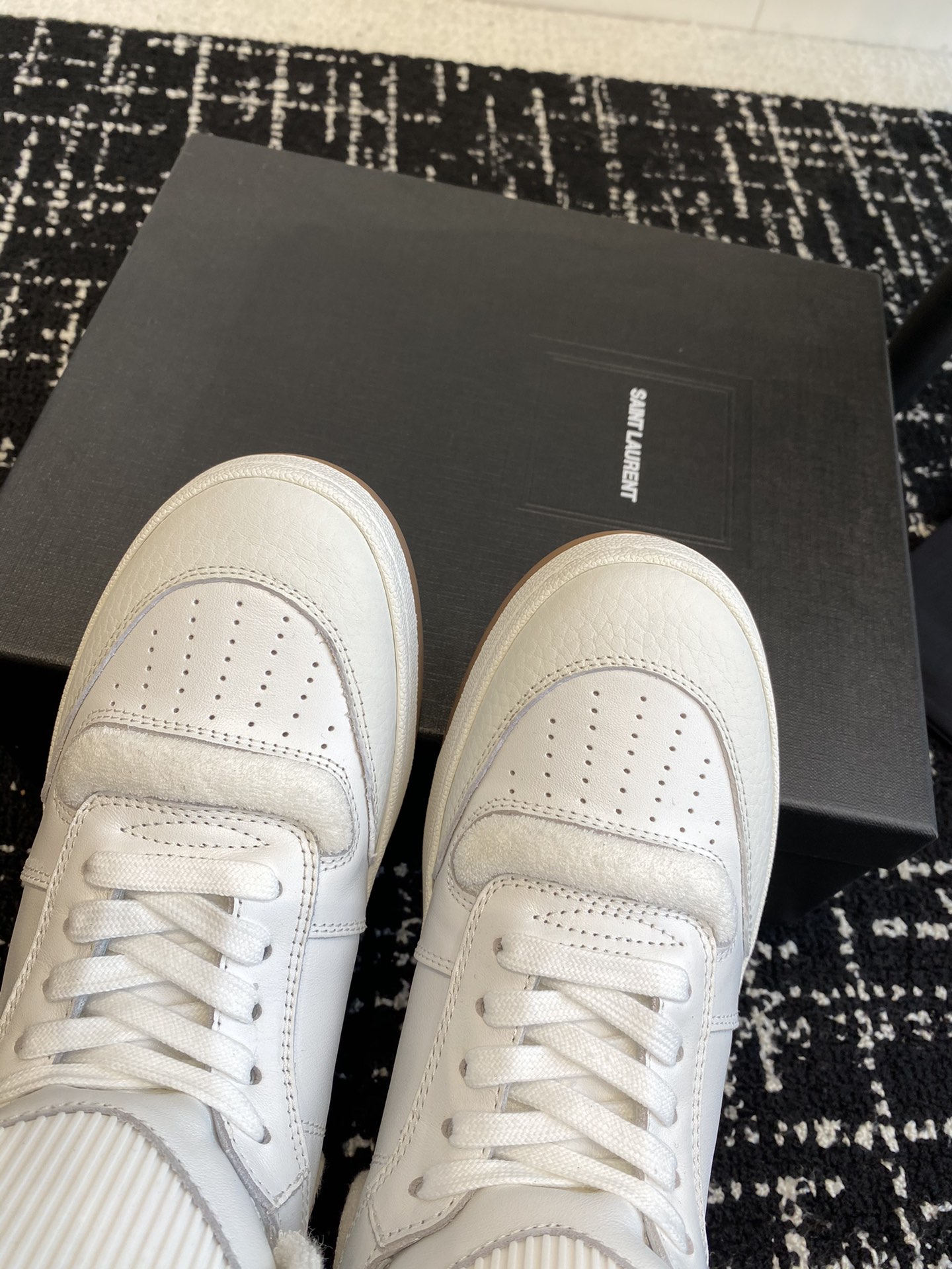 YSL SL80 High-Top Sneakers White